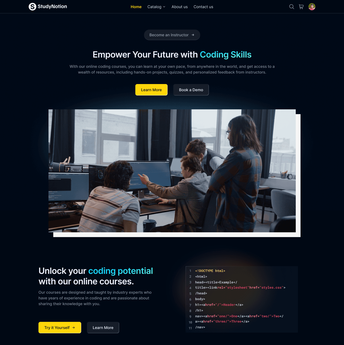 StudyNotion preview